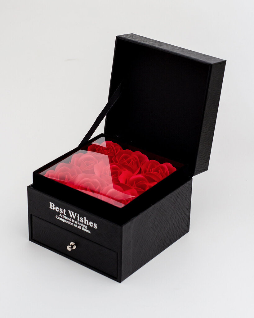 Dāvanu kastīte ar 9 ziepju rozītēm (rotas nav iekļautas dāvanu komplektā), LIVMAN цена и информация | Citas oriģinālas dāvanas | 220.lv