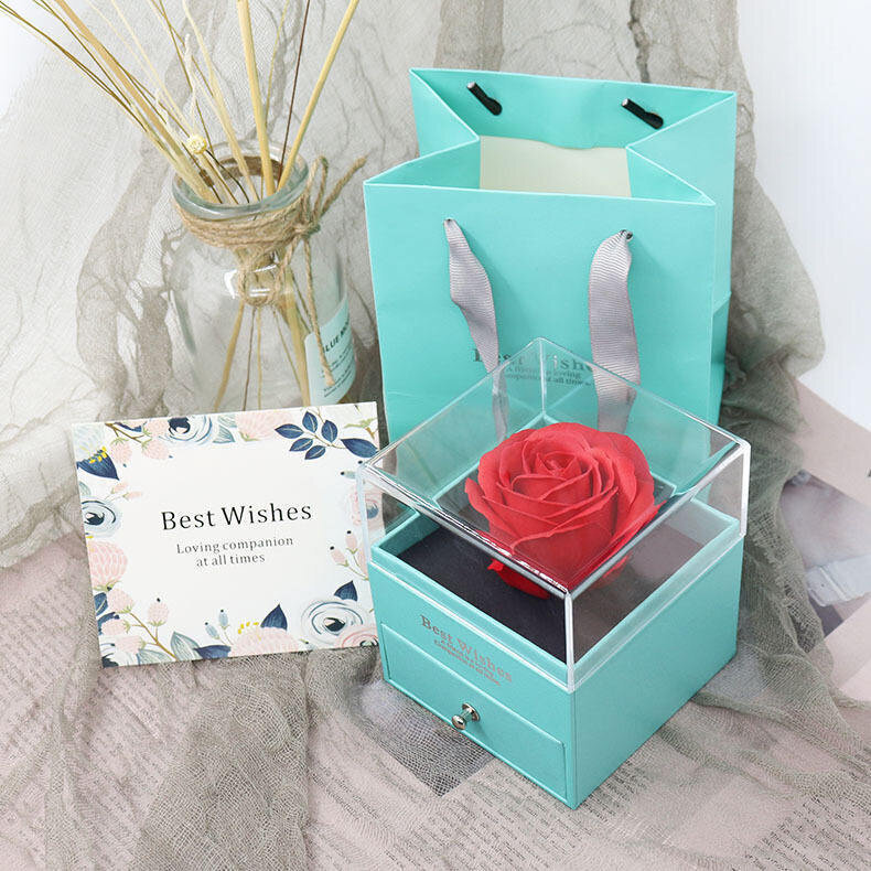 Dāvanu kastīte ar 1 ziepju rozīti (rotas nav iekļautas dāvanu komplektā), LIVMAN цена и информация | Citas oriģinālas dāvanas | 220.lv