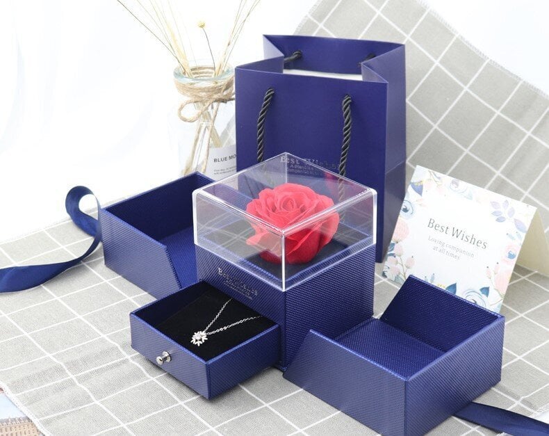 Dāvanu kastīte ar 1 ziepju rozīti (rotas nav iekļautas dāvanu komplektā), LIVMAN cena un informācija | Citas oriģinālas dāvanas | 220.lv