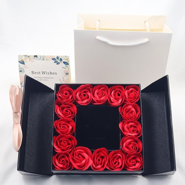 Dāvanu kastīte ar 16 ziepju rozītēm (rotas nav iekļautas dāvanu komplektā), LIVMAN цена и информация | Citas oriģinālas dāvanas | 220.lv