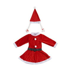 Kostīms bērnam Ziemassvētku māte 4-6 gadi Sarkans Balts cena un informācija | Karnevāla kostīmi, maskas un parūkas | 220.lv