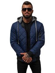 Tumši zila vīriešu jaka ar kapuci Lator JS/8M986/215-50516-XXL cena un informācija | Vīriešu virsjakas | 220.lv