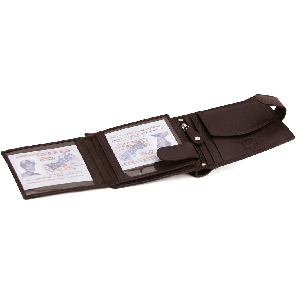 Maks Genuine Leather ar RFID aizsardzību 1228BRL cena un informācija | Vīriešu maki, karšu maki | 220.lv