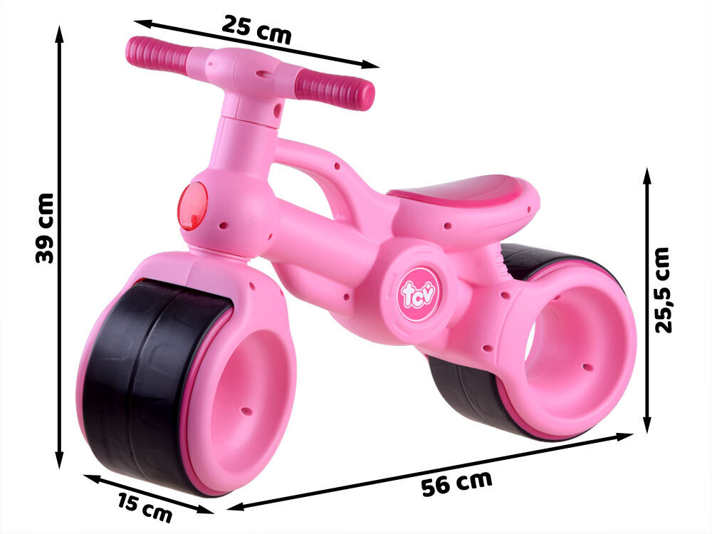 Līdzsvara sacīkšu velosipēds, rozā cena un informācija | Balansa velosipēdi | 220.lv