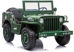 Elektriskais divvietīgais auto bērniem JEEP 4x4 JH101, zaļš цена и информация | Электромобили для детей | 220.lv