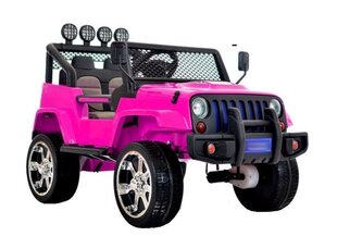 Dubultā elektriskā automašīna bērniem JEEP 4x4 S2388 rozā krāsā cena un informācija | Bērnu elektroauto | 220.lv