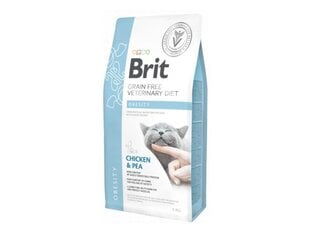 Brit GF Veterinary Diets pieaugušiem kaķiem, ar vistu un zirņiem Obesity, 5 kg cena un informācija | Sausā barība kaķiem | 220.lv