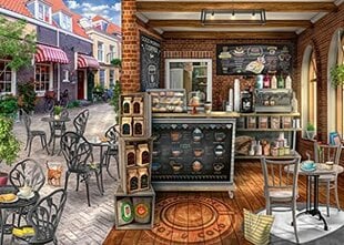 Ravensburger dīvainā kafejnīca 1000 gabalu puzzle cena un informācija | Puzles, 3D puzles | 220.lv