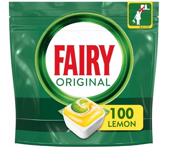 Fairy All In One Lemon trauku mazgāšanas kapsulas 100 gab. cena un informācija | Trauku mazgāšanas līdzekļi | 220.lv