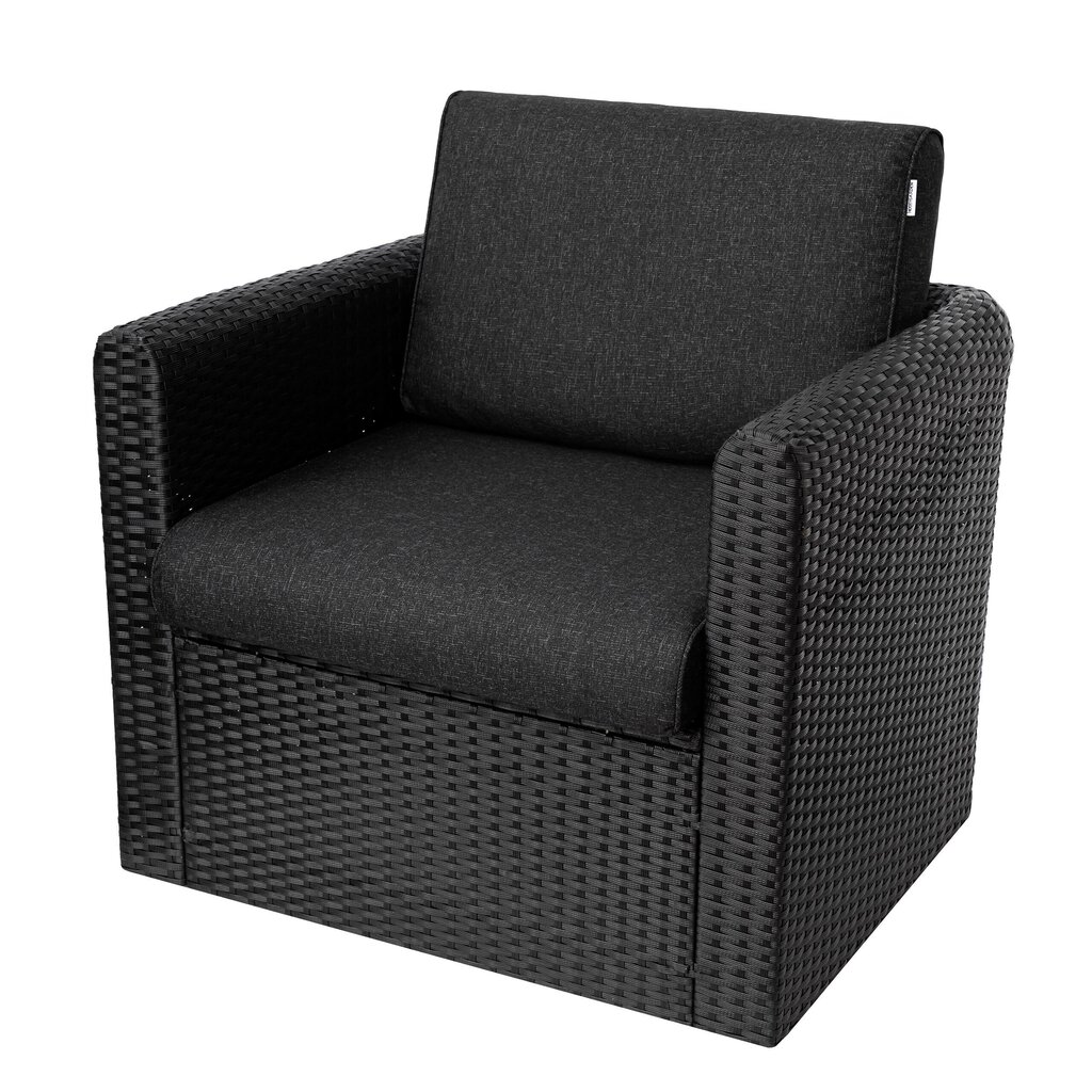 Dārza krēsla spilvens Nel R1 NELCZR5, melns cena un informācija | Krēslu paliktņi | 220.lv