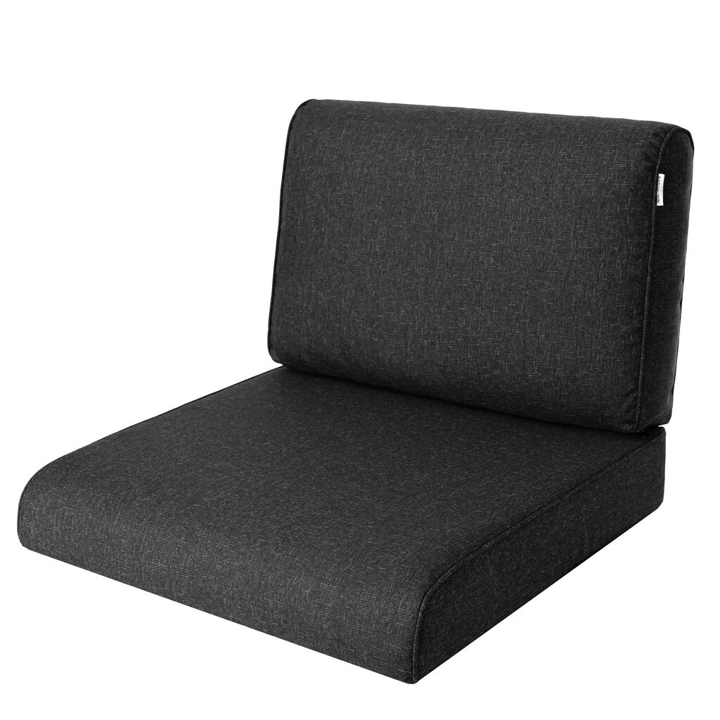 Dārza krēsla spilvens Nel R2 NELCZR5, melns cena un informācija | Krēslu paliktņi | 220.lv