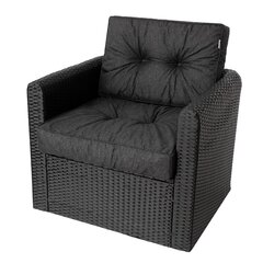 Dārza krēsla spilvens Kaja R1 KAJCZR5, melns cena un informācija | Krēslu paliktņi | 220.lv