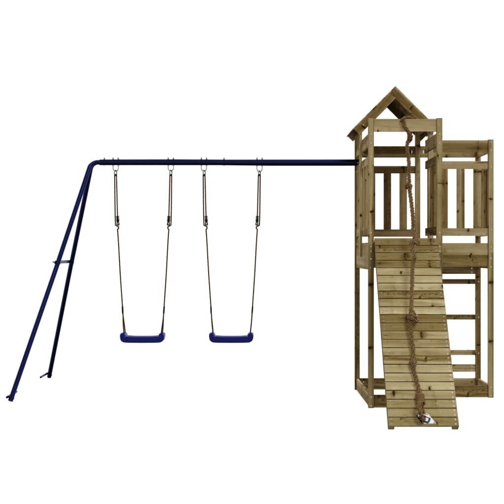 vidaXL āra rotaļu laukums, impregnēts priedes koks cena un informācija | Bērnu rotaļu laukumi, mājiņas | 220.lv