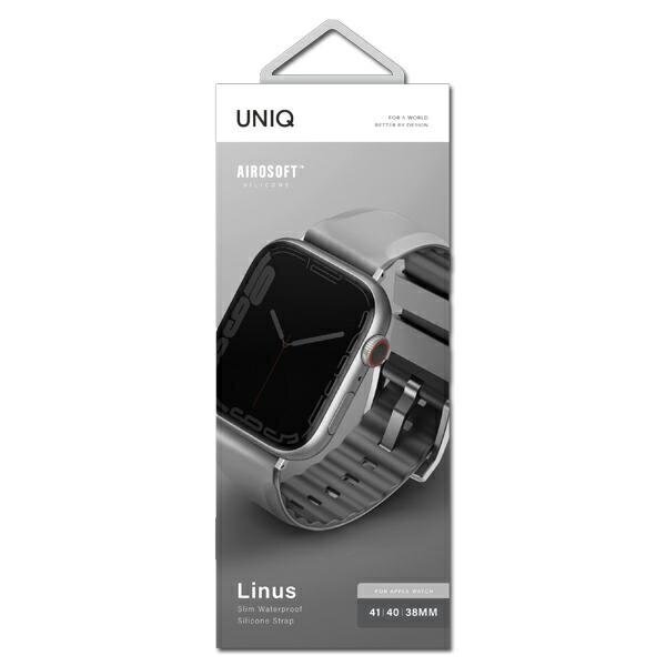 Uniq Linus Apple Watch Series 38/40/41mm, pelēks cena un informācija | Viedpulksteņu un viedo aproču aksesuāri | 220.lv