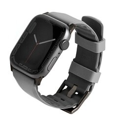 UNIQ pasek Linus Apple Watch Series 4|5|6|7|8|SE|SE2 38|40|41mm. Airosoft Silicone szary|chalk grey цена и информация | Аксессуары для смарт-часов и браслетов | 220.lv