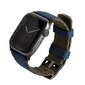 Aproce Uniq Linus Apple Watch Series 42/44/45mm, Zils cena un informācija | Viedpulksteņu un viedo aproču aksesuāri | 220.lv