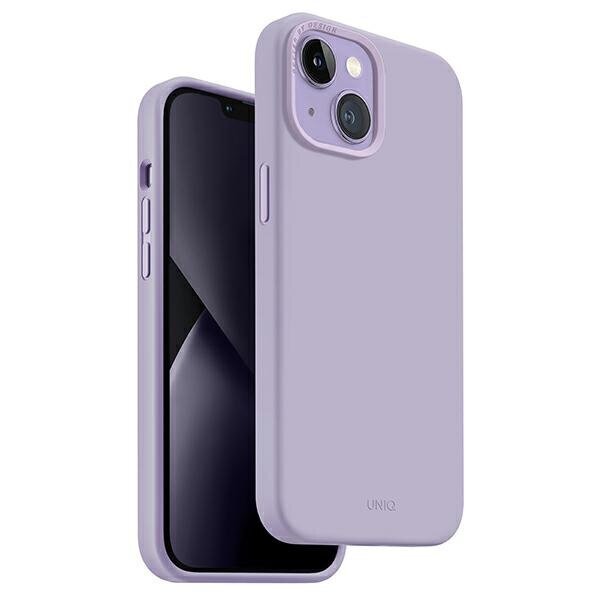 Objektīva aizsargs UNIQ etui Lino iPhone 14 Plus 6,7" Violets cena un informācija | Telefonu vāciņi, maciņi | 220.lv