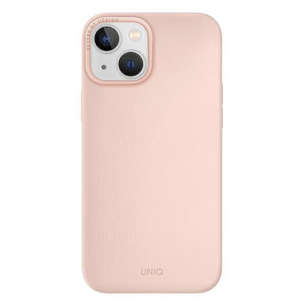 Objektīva aizsargs UNIQ etui Lino iPhone 14 Plus 6,7" Rozā cena un informācija | Telefonu vāciņi, maciņi | 220.lv