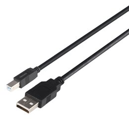 USB 2.0 kabelis DELTACO USB-A male - USB-B male, LSZH, 3m, melns / USB-230S-LSZH cena un informācija | Kabeļi un vadi | 220.lv