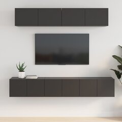 vidaXL 5-daļīgs TV skapīšu komplekts, melns, inženierijas koks cena un informācija | TV galdiņi | 220.lv