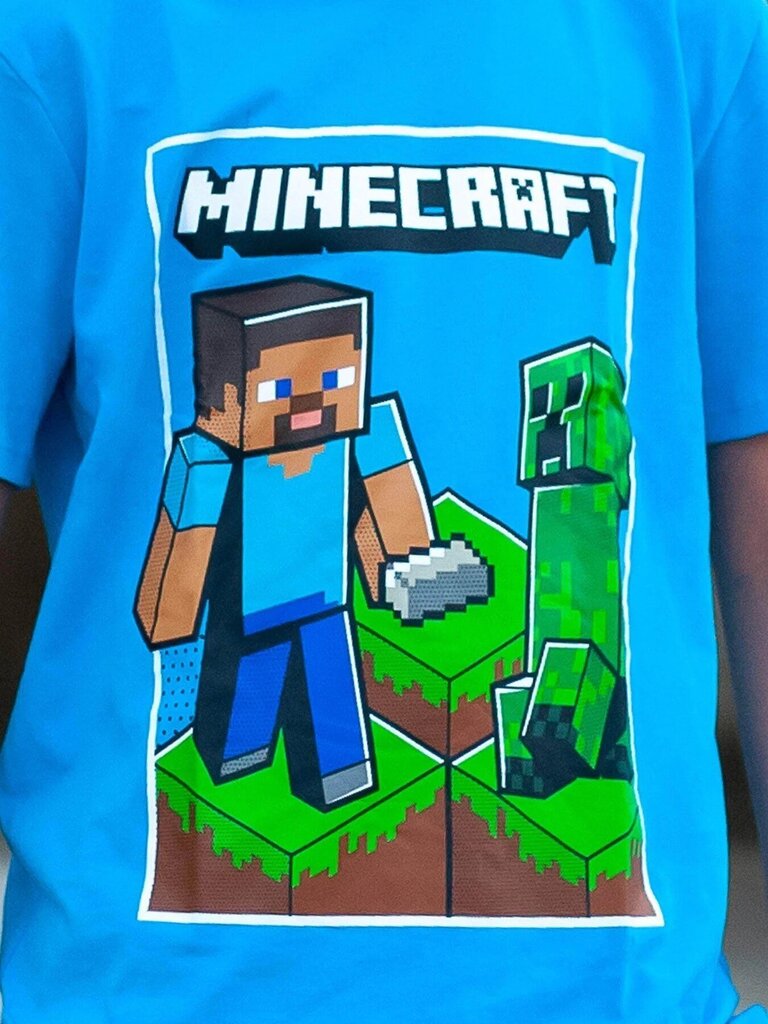 Minecraft T-krekls - Zils цена и информация | Zēnu krekli | 220.lv