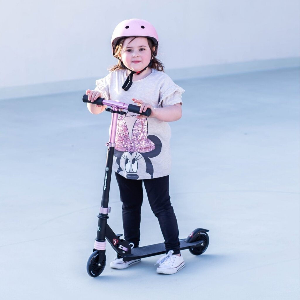 Divriteņu skrejritenis ar amortizatoru bērniem no 4 līdz 9 gadiem HyperMotion WALLY - melns un rozā krāsā цена и информация | Skrejriteņi | 220.lv
