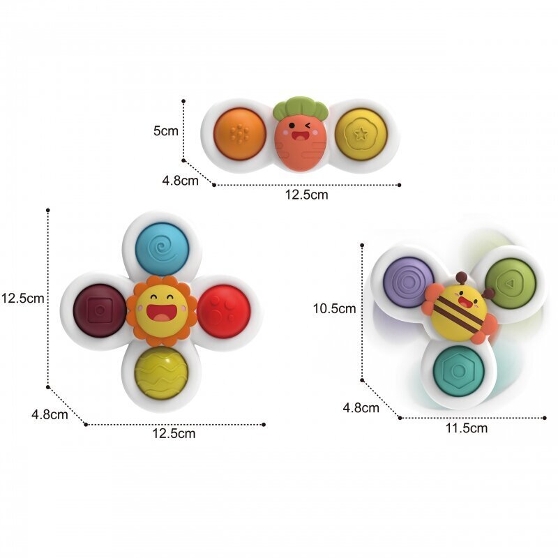 WOOPIE Spinner 3in1 sensorā rotaļlieta cena un informācija | Galda spēles | 220.lv