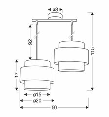 Candellux piekaramā lampa Hare цена и информация | Люстры | 220.lv