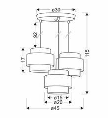 Candellux piekaramā lampa Hare цена и информация | Люстры | 220.lv