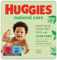 Huggies mitrā salvetes Naturalcare 168pc, 4 iepakojuma komplekts cena un informācija | Huggies Higiēna un veselība | 220.lv