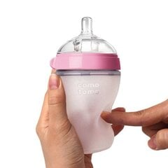Silikona pudele Comotomo Evolved Pink, 150 ml cena un informācija | Bērnu pudelītes un to aksesuāri | 220.lv