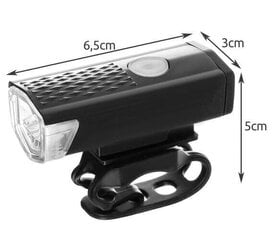 USB LED velosipēda priekšējais lukturis + aizmugurējais lukturis cena un informācija | Velo lukturi un atstarotāji | 220.lv