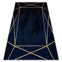Paklājs EMERALD ekskluzīvs 1022 glamour, stilīgs ģeometriskas tumši zils / zelts cena un informācija | Paklāji | 220.lv