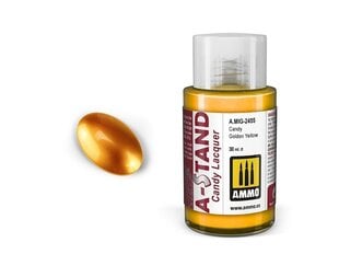 AMMO MIG - A-Stand krāsas Candy Golden Yellow, 30 ml, 2455 cena un informācija | Modelēšanas un zīmēšanas piederumi | 220.lv