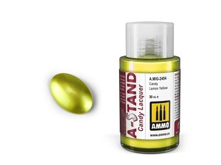 AMMO MIG - A-Stand krāsas Candy Lemon Yellow, 30 ml, 2454 cena un informācija | Modelēšanas un zīmēšanas piederumi | 220.lv