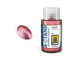 AMMO MIG - A-Stand krāsas Hot Metal Red, 30 ml, 2420 cena un informācija | Modelēšanas un zīmēšanas piederumi | 220.lv