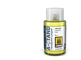 AMMO MIG - A-Stand krāsas Transparent Yellow, 30 ml, 2402 cena un informācija | Modelēšanas un zīmēšanas piederumi | 220.lv