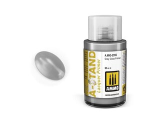 Грунтовка Ammo Mig A-Stand Grey Gloss Primer 2355, 30 мл цена и информация | Принадлежности для рисования, лепки | 220.lv