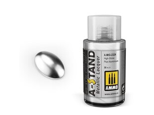 AMMO MIG - A-Stand krāsas High Shine Plus Aluminium (metālisks), 30 ml, 2324 cena un informācija | Modelēšanas un zīmēšanas piederumi | 220.lv