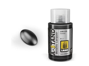 AMMO MIG - A-Stand krāsas Gunmetal (metālisks), 30 ml, 2319 cena un informācija | Modelēšanas un zīmēšanas piederumi | 220.lv