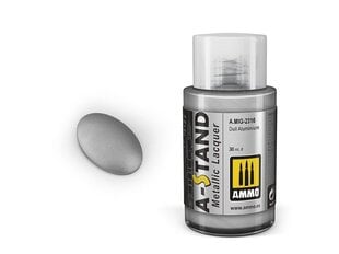 AMMO MIG - A-Stand krāsas Dull Aluminium (metālisks), 30 ml, 2316 cena un informācija | Modelēšanas un zīmēšanas piederumi | 220.lv