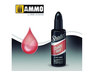 AMMO MIG - Shader krāsas Candy Red, 10 ml, 0868 cena un informācija | Modelēšanas un zīmēšanas piederumi | 220.lv