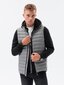 Pelēks jaka ar kapuci Kener V6 V53-50883-XXL cena un informācija | Vīriešu vestes | 220.lv
