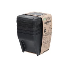 Контейнер для сортировки мусора ECOsorter, 25Lx3, черный цена и информация | Мусорные баки | 220.lv