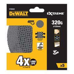 Slīpēšanas diski Dewalt DTM8562-QZ Ø 125 mm 320 g 5 gb. cena un informācija | Rokas instrumenti | 220.lv