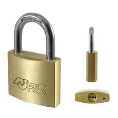 Piekaramā atslēga ar slēdzeni Ferrestock 30 mm Misiņš cena un informācija | Durvju slēdzenes | 220.lv