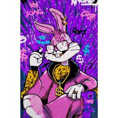 Gleznošanas komplekts pēc numuriem Bugs Bunny, 50x33 cm cena un informācija | Gleznas pēc numuriem | 220.lv