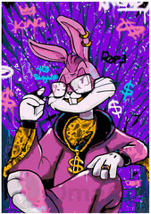 Gleznošanas komplekts pēc numuriem Bugs Bunny, 50x33 cm cena un informācija | Gleznas pēc numuriem | 220.lv