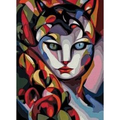 Набор для рисования по номерам Женщина-кошка 50x35 цена и информация | Живопись по номерам | 220.lv