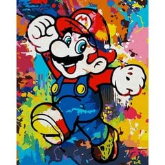 Gleznošanas komplekts pēc numuriem Super Mario, 30x40 cm cena un informācija | Gleznas pēc numuriem | 220.lv